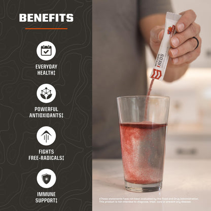 MTN OPS Reds Super Reds Antioxidant Drink Powder Daily Health Blend with Phytonutrients Free Radical Support 30 On The Go Stick Packs MTN OPSBuy Supplements Australia