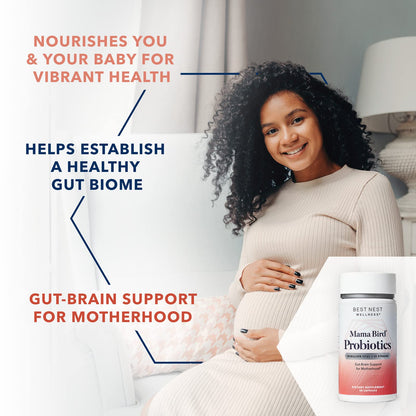 Best Nest Wellness Mama Bird Probiotics for Prenatal, Postnatal, Fertility, Women Digestive Best Nest WellnessBuy Supplements Australia