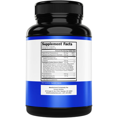 Cortisol Supplements for Women & Men with 14 in1 Blend (Magnesium, Ashwagandha, L Theanine & More) Healthy Cortisol Balance & Calm Mood Support - Third Party Tested, Non GMO, USA Made - 60 Count DORADO NUTRITIONBuy Supplements Australia