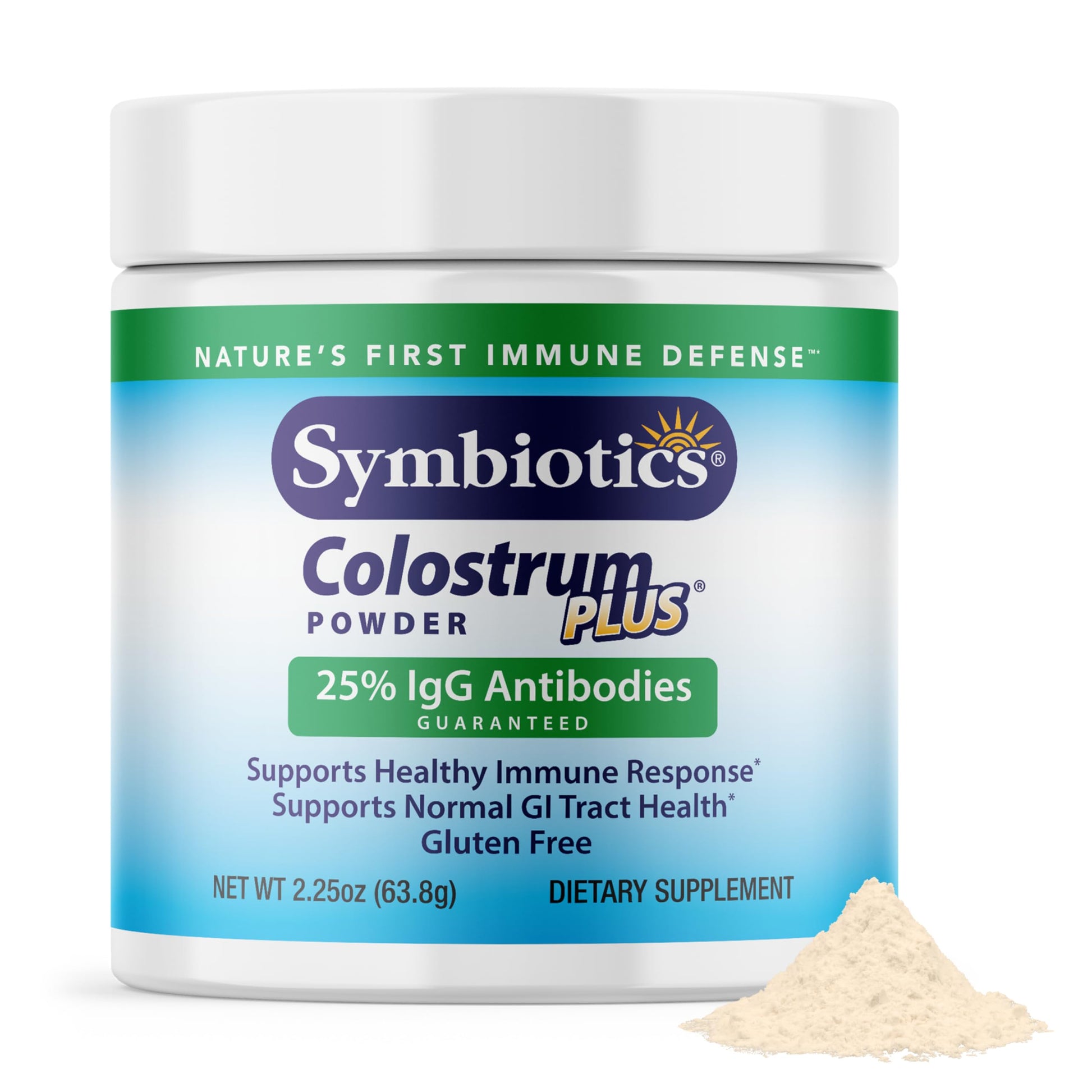 Symbiotics Colostrum Plus Powder 2.25 oz – Immune & Muscle Recovery Support, 25% IgG Immunoglobulins, Gut Health & Training Resilience, Unflavored, Gluten Free - 2.25 oz SymbioticsBuy Supplements Australia