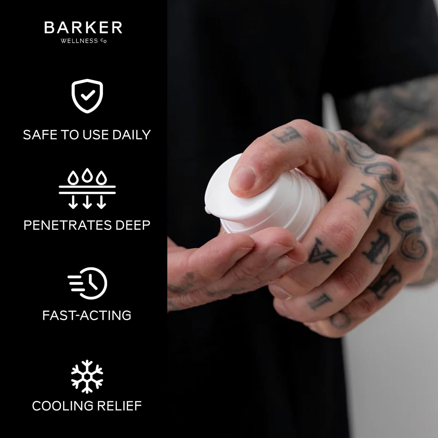 Barker Wellness Soothing Muscle Therapy Cream | Advanced Joint & Muscle Relief for Recovery & Relaxation | Enriched with Antioxidants & Moisturizing Vitamin E | All-Natural Vegan Formula (100ml) Barker Wellness CoBuy Supplements Australia