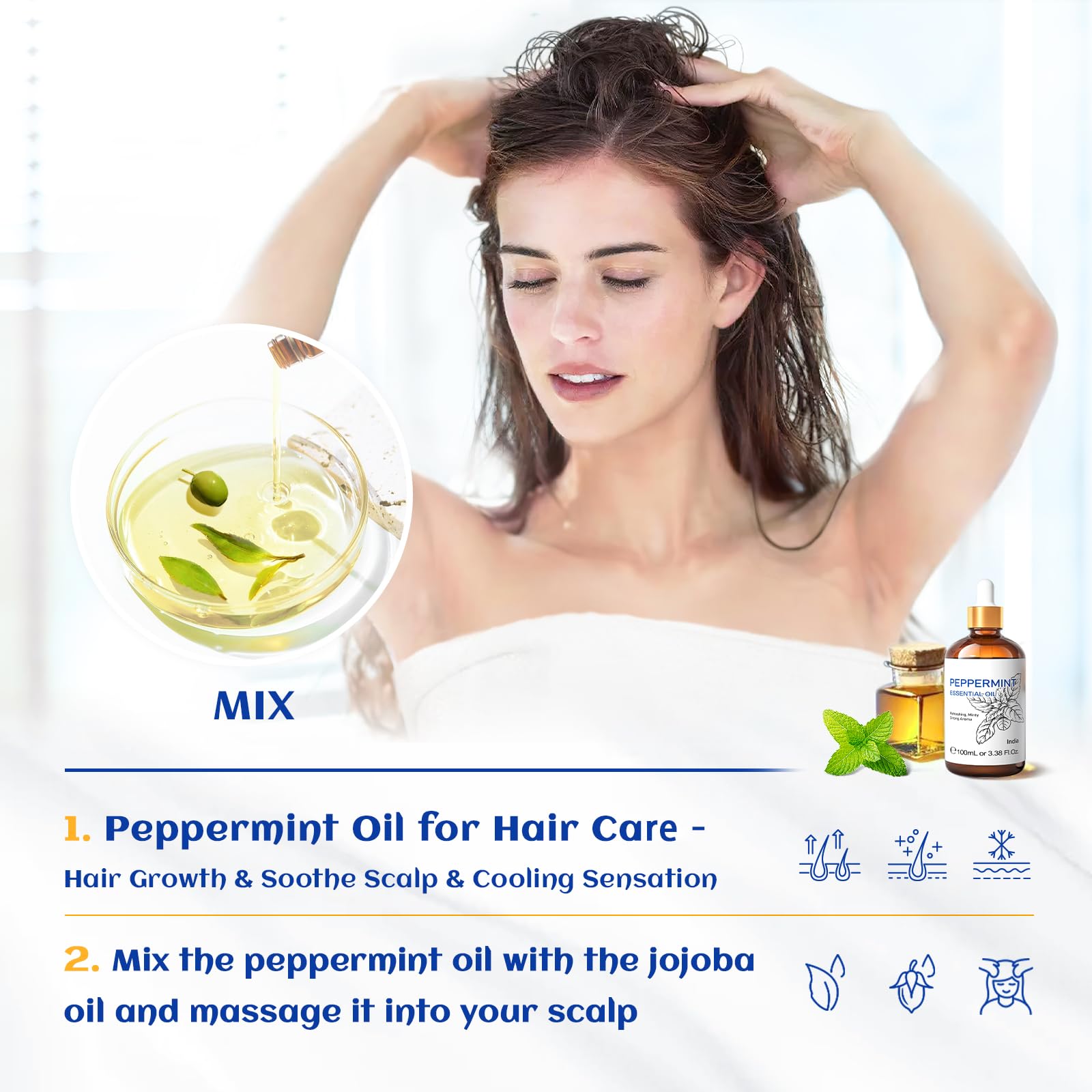 HIQILI Peppermint Essential Oil, 100% Pure Natural for Diffuser, Hair, Massage, Add to Spray HIQILIBuy Supplements Australia