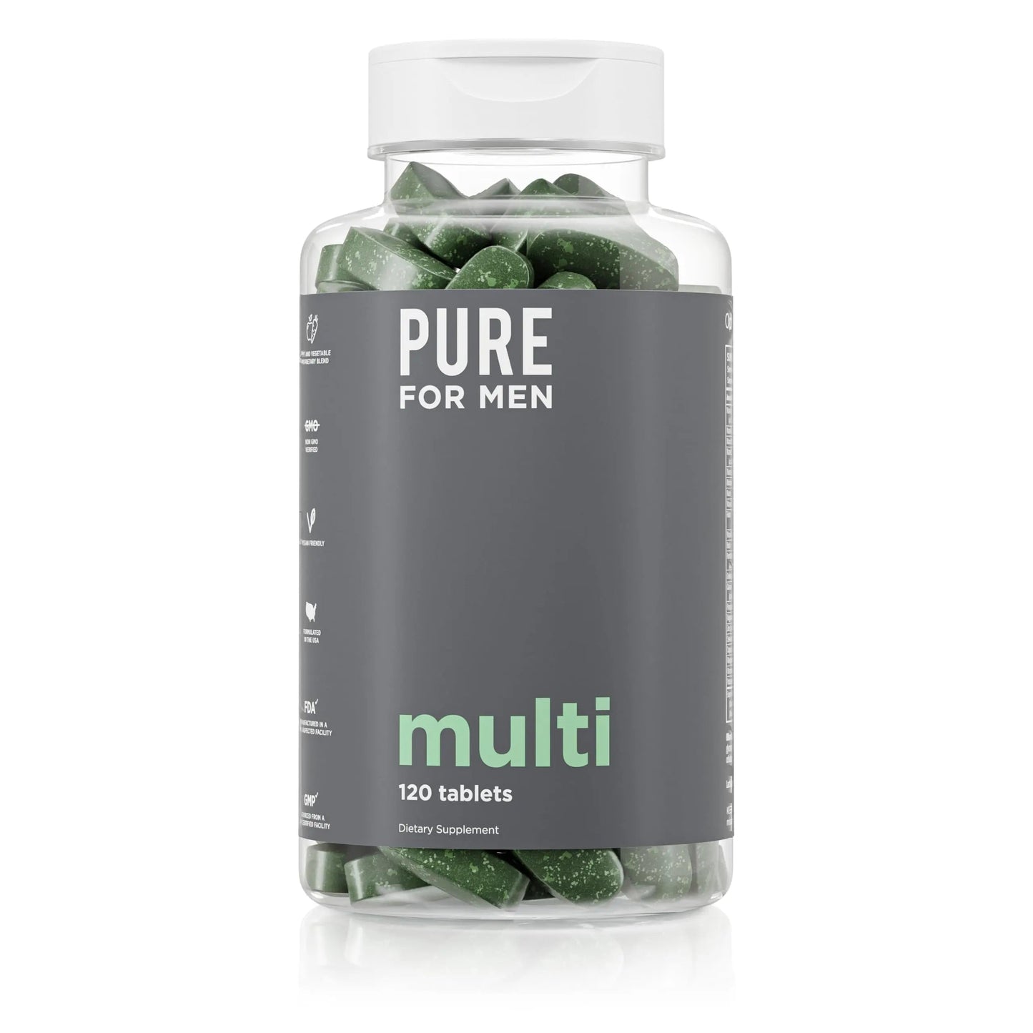 Pure for Men Multivitamin Supplement | Energy, Mood Support, Strong Bones, Antioxidants, Minerals | Vitamins A, B, C, D, Magnesium, Calcium | Pure for MenBuy Supplements Australia