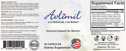 Avlimil Hormone Balance & Menopause | Relief from Mood Swings, Hot Flashes, Night Sweats & Irritability AvlimilBuy Supplements Australia