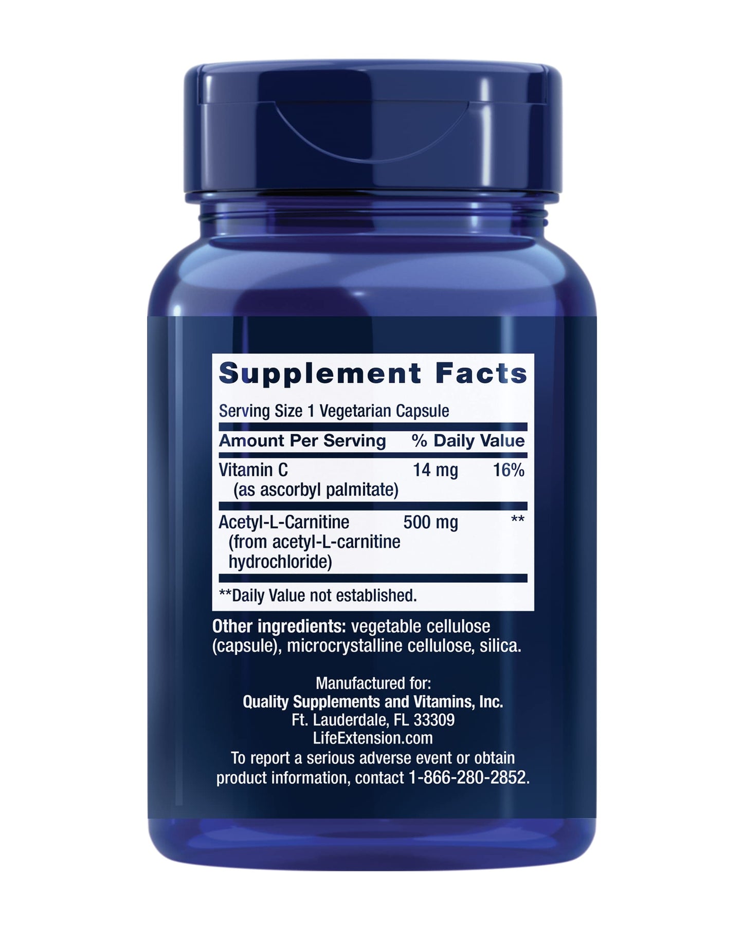 Life Extension Acetyl-L-Carnitine, Acetyl-L-Carnitine, vitamin C, Brain, mood & nerve health Life ExtensionBuy Supplements Australia