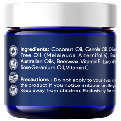 Tea Tree Oil Foot Balm/ Moisturizer For Dry Cracked Feet - Instantly Hydrates & Soothes FOOT CUREBuy Supplements Australia