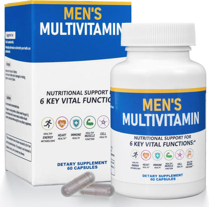 ssumiao Men's Multivitamins Contain 50+ Nutrients Including Vitamin D Daily, Supplement with Vitamin B12, Zinc, Magnesium, Men's Once Daily Multivitamin - 60 Tablets ssumiaoBuy Supplements Australia