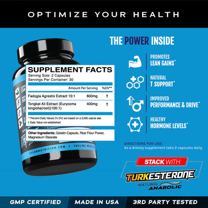 eFlow Nutrition Fadogia Agrestic + Tongkat Ali - [2-in-1] Natural Performance Supplement eFlow NutritionBuy Supplements Australia