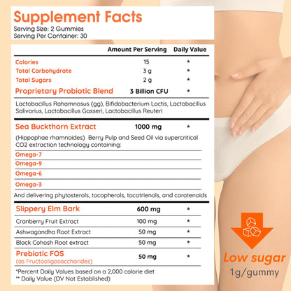 Muun Vaginal Dryness Gummy for Perimenopause Menopause with Slippery Elm Bark, Omega MuunBuy Supplements Australia