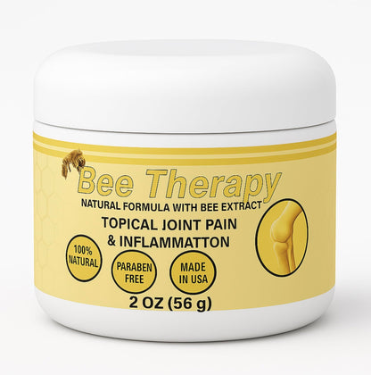 Bee Therapy Cream | Natural Formula with Bee Extract | Topical Use for Joints, Knees, Back & Muscles | 2 oz (56 g) | Paraben Free | Non-Greasy | Lightweight | Made in USA GenericBuy Supplements Australia