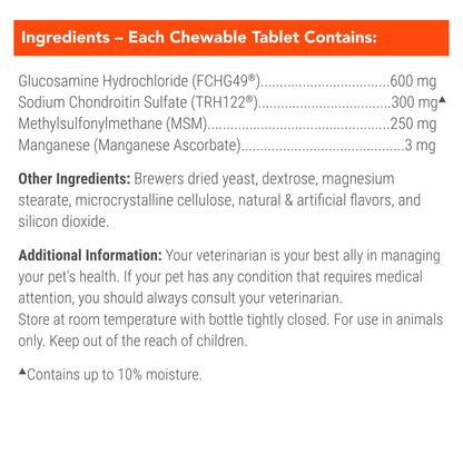 Nutramax Laboratories Cosequin Maximum Strength Joint Health Supplement for Dogs - With Glucosamine, Chondroitin, and MSM, 2 Pack, 264 Total Chewable Tablets Nutramax LaboratoriesBuy Supplements Australia
