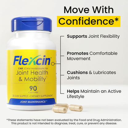 Flexcin Joint Health & Mobility Formula with CM8 (Cetyl Myristoleate) - Joint Supplements for Men and Women with Glucosamine, MSM, Collagen Type II - 90 Capsules FlexcinBuy Supplements Australia