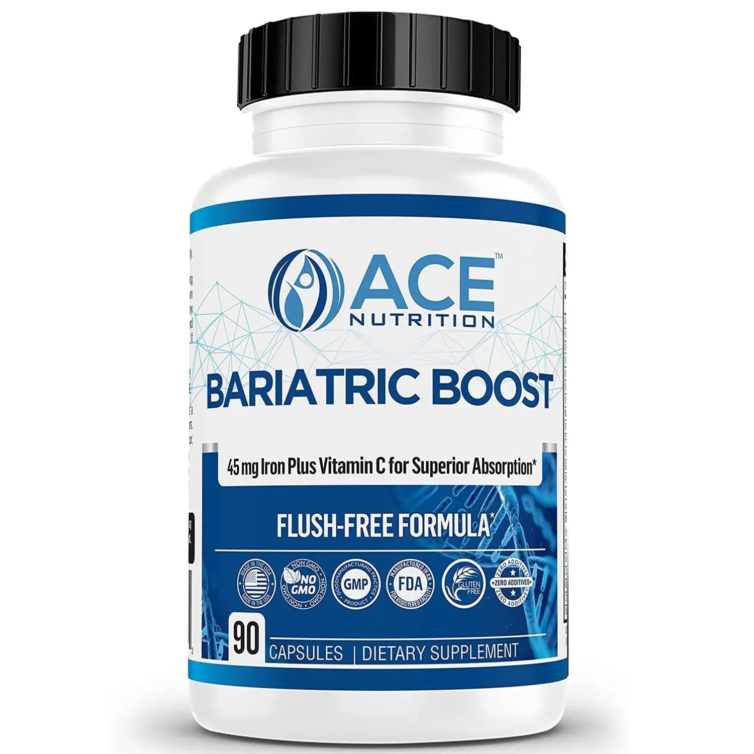 Bariatric Boost One-A-Day Multivitamin 90 Day Supply with 45mg Iron Post Gastric Bypass Sleeve Surgery | Non-GMO, Gluten Free, Bariatric Multivitamin Made in USA | ACE NUTRITIONBuy Supplements Australia