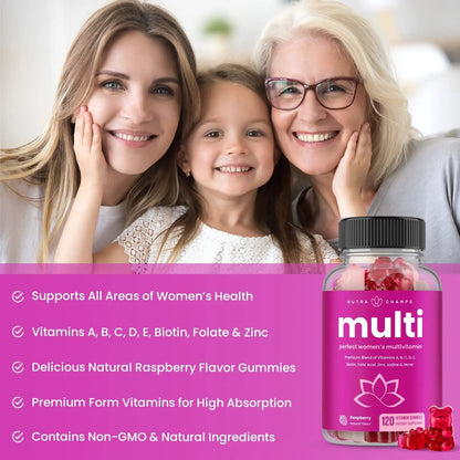 NutraChamps Biotin Gummies (2 Pack) and Womens Multivitamin Gummies (2 Pack) 4 Pack Bundle NutraChampsBuy Supplements Australia