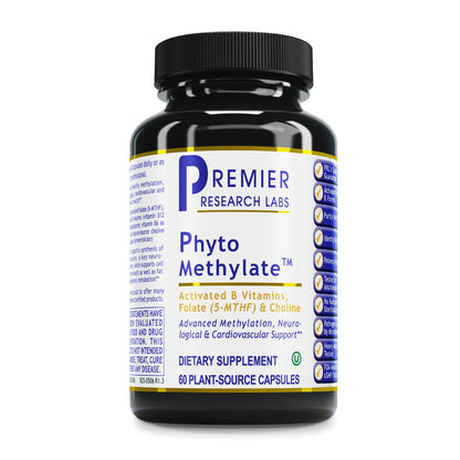Premier Research Labs Phyto Methylate - B Vitamin Supplement - Supports Methylation, Detox, Brain & Heart Health - 5-MTHF & P5P - 60 Plant-Source Capsules Premier Research LabsBuy Supplements Australia
