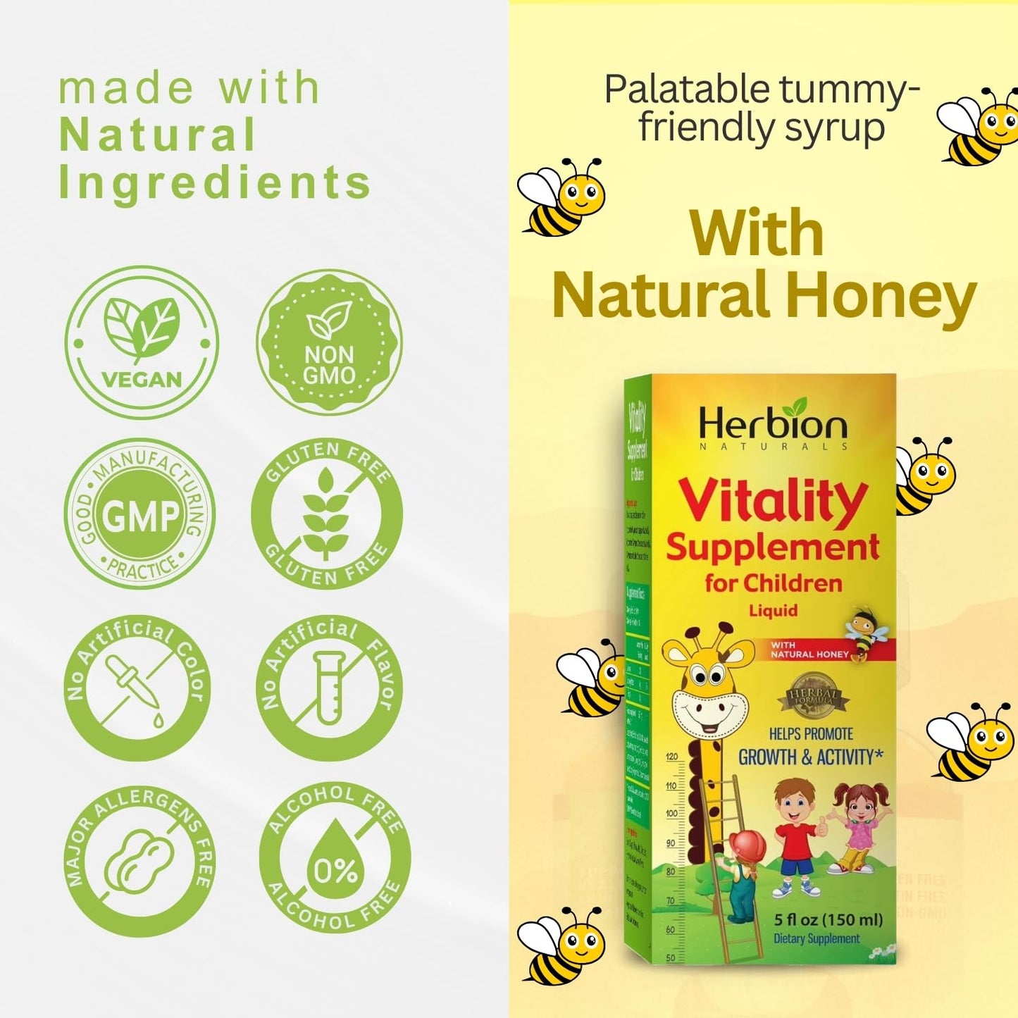 Herbion Naturals Vitality Supplement Syrup for Children, Promotes Growth and Appetite Herbion NaturalsBuy Supplements Australia