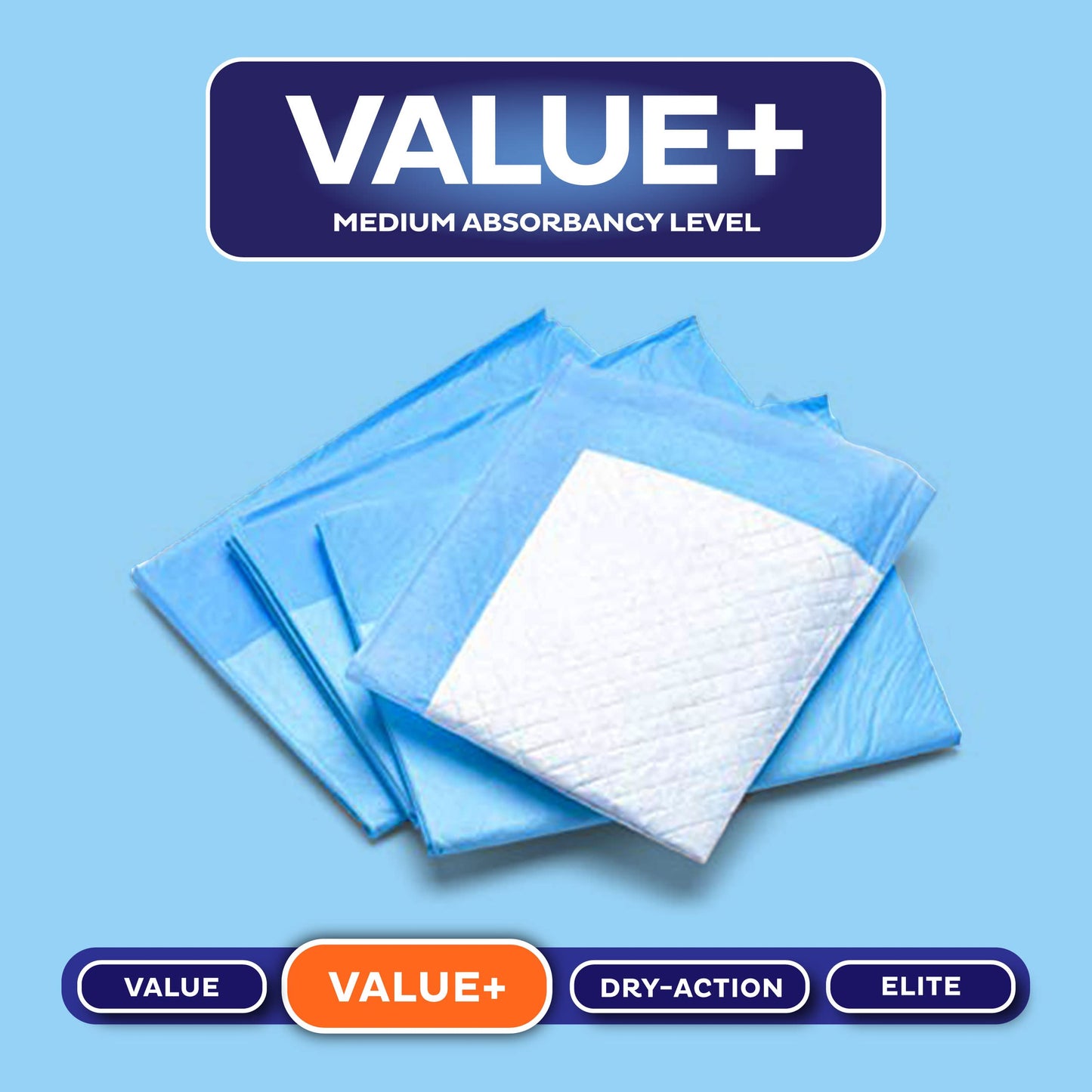 Chucks Pads Disposable [100-Pack] Underpads 17"x 24" Incontinence Chux Stack ManBuy Supplements Australia