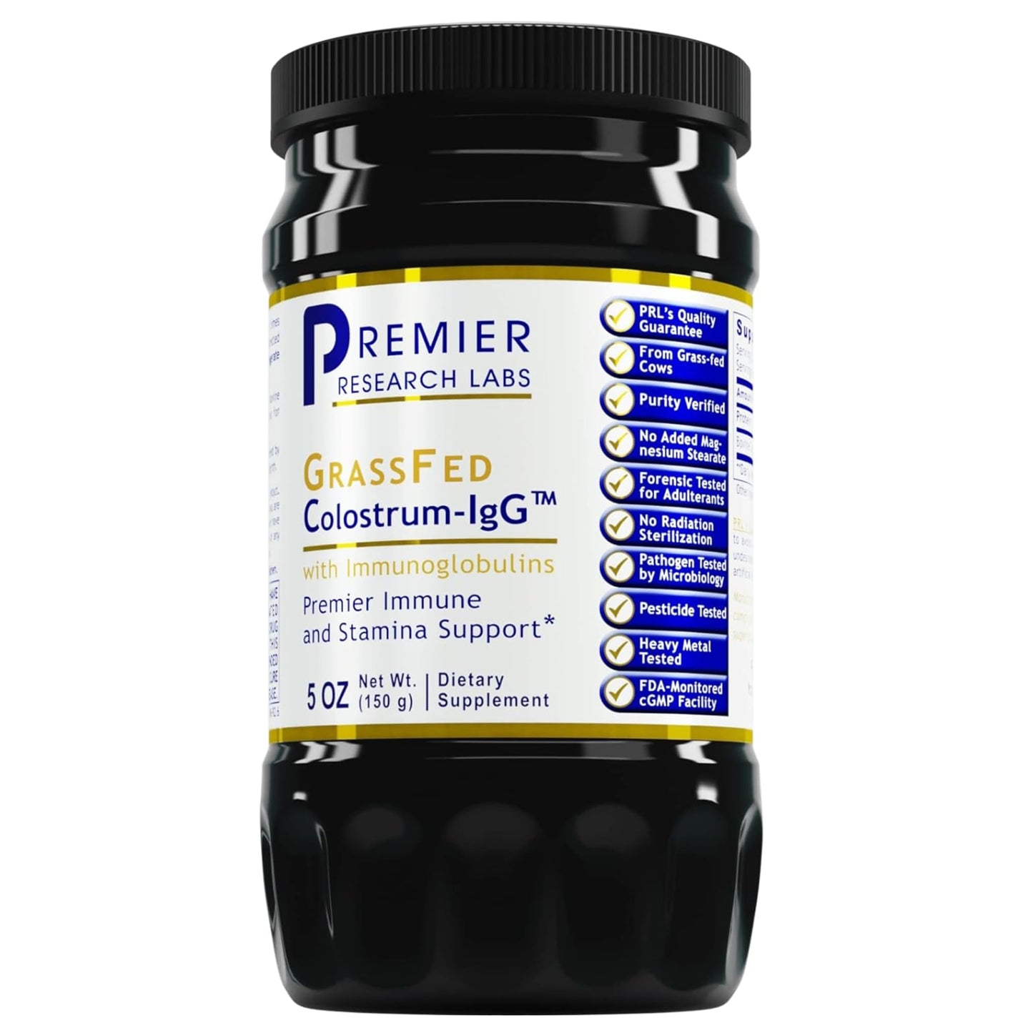 Premier Research Labs Colostrum-IgG Powder - Colostrum Supplement, Bovine Colostrum for Humans, Cow Colostrum for Immune Health, Superfood with Lactoferrin, Amino Acids, Nucleotides - 5 oz (150 g) Premier Research LabsBuy Supplements Australia