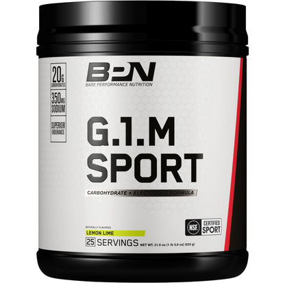 BARE PERFORMANCE NUTRITION, BPN G.1.M Go One More Sport, Endurance Training Fuel, Superior Carbohydrate & Electrolytes Powder Formula, Reduce Fatigue, Lemon Lime, 25 Servings BARE PERFORMANCE NUTRITIONBuy Supplements Australia