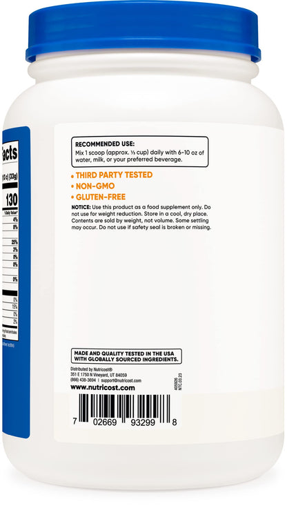Nutricost Whey Protein Concentrate (Unflavored) 2LBS - Gluten Free & Non-GMO NutricostBuy Supplements Australia