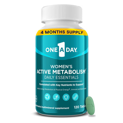 One A Day Women's Active Metabolism Daily Essential, Multivitamin for Women, Metabolism Support, Vitamins for Women with All 8 B-Vitamins