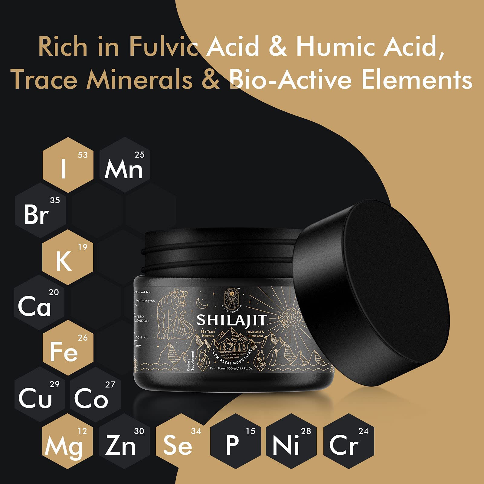 Shilajit Resin with Fulvic Acid & Trace Minerals, Original Siberian Pure Shilajit with 85+ Humic ALTAY MUMMIYOBuy Supplements Australia