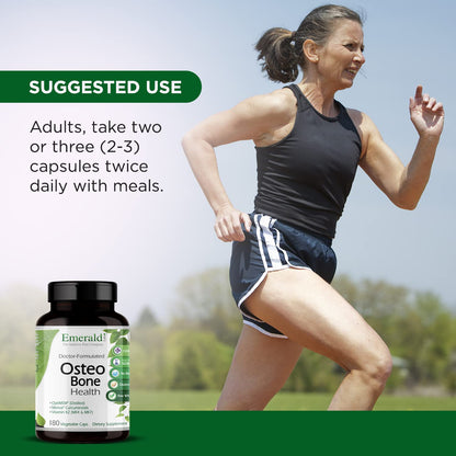EMERALD LABS Osteo Bone Health - Immune Support & Bone & Joint Supplement with Vitamin D3, K2, Calcium, Magnesium, OptiMSM, Meriva Phytosome & More - 180 Vegetable Capsules EMERALD LABSBuy Supplements Australia