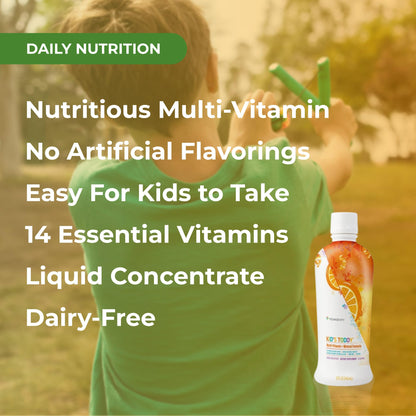 Youngevity Kid's Toddy™ - Mega Multivitamin for Kids & Children Age 2+ - 14 Vitamins, 10 Minerals, Phytonutrient Blend - Highly Absorbable - Great Tasting Orange 32 Fl Oz (Pack of 2) YoungevityBuy Supplements Australia