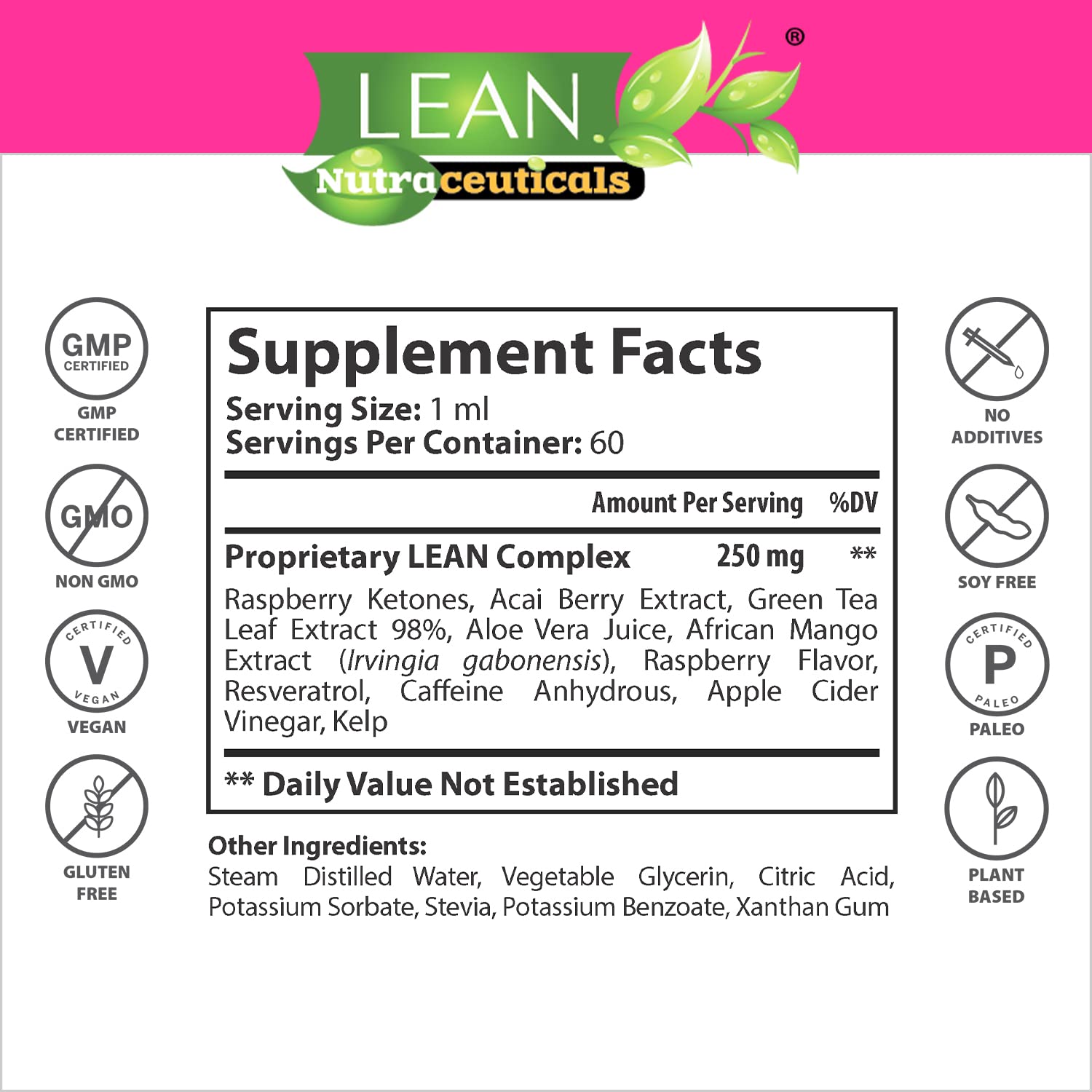 Weight Loss Perfect Keto Raspberry Ketone Drops, Appetite Suppressant Fat Burner LEAN NutraceuticalsBuy Supplements Australia