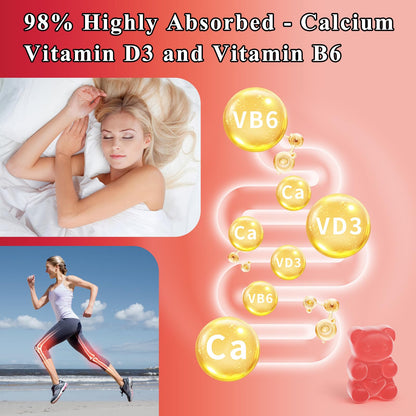 LETSCOL Magnesium Glycinate Gummies 800mg Per Serving, Sugar Free Magnesium Supplement with Magnesium Malate, Calcium, Vitamin D3, B6, CoQ10 for Calm Support & Zzz for Adults Kids LETSCOLBuy Supplements Australia