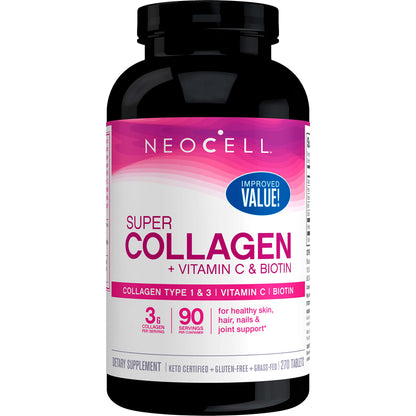 NeoCell Super Collagen Powder, 10g Collagen Peptides per Serving & Super Collagen NeoCellBuy Supplements Australia