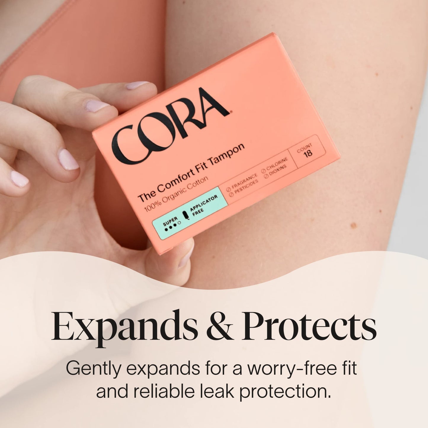 Cora 100% Organic Cotton Non-Applicator Tampons | Ultra-Absorbent, Unscented, Natural, Non-Toxic CoraBuy Supplements Australia