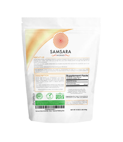 Samsara Herbs Aronia Berry 20:1 Extract Powder (16oz/454g) - Antioxidant, Flavonoids and Polyphenols Supplement - High ORAC - Native American Berry - Improved Wellbeing Samsara HerbsBuy Supplements Australia