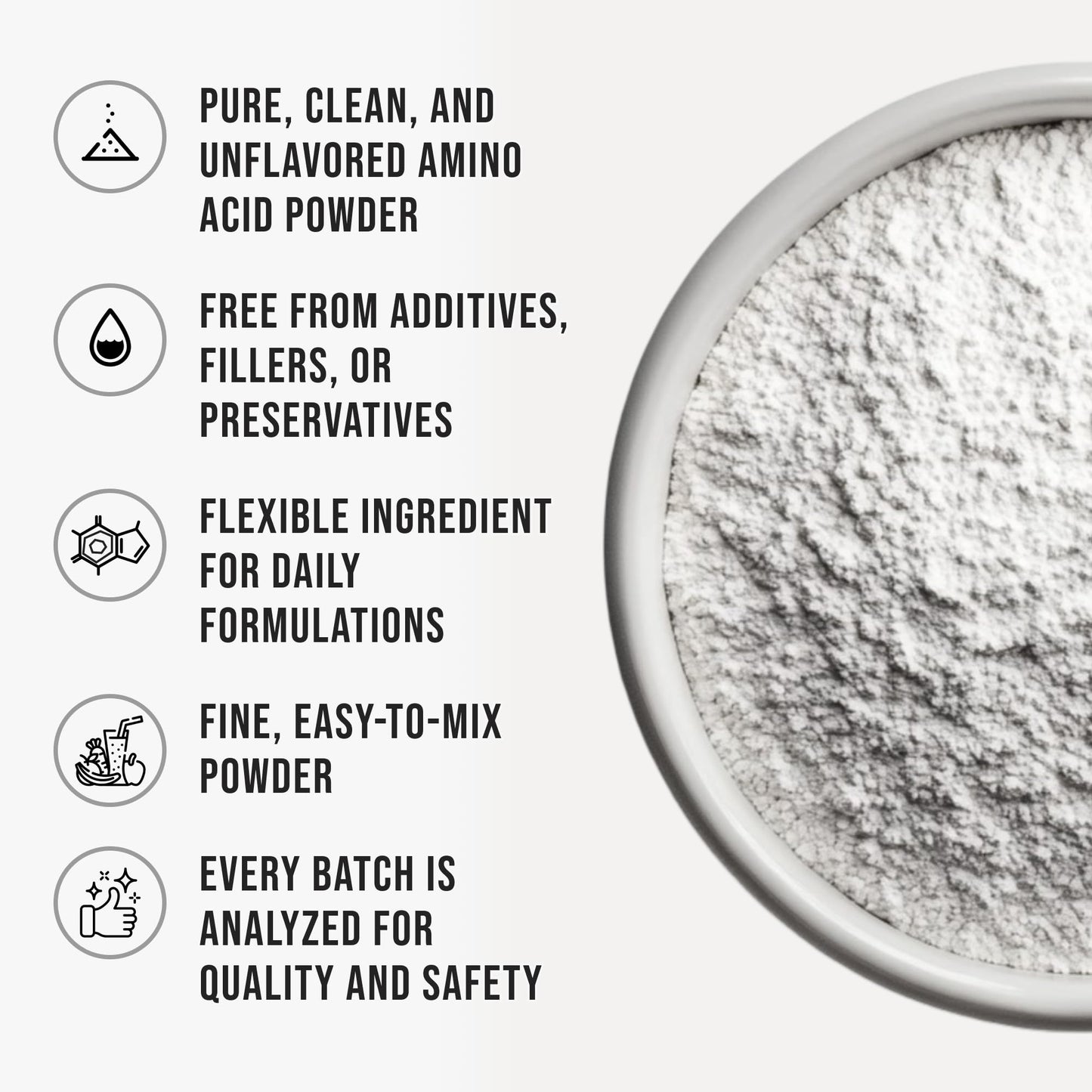 Pure L-Theanine Powder Unflavored Amino Acid Supplement Powder from Fine L-Theanine for Smooth Mixing Vegan Friendly Non-GMO No-Additives for Smoothies Drinks and Daily Nutrition Support, 3.2 oz (90g) WHYZBuy Supplements Australia
