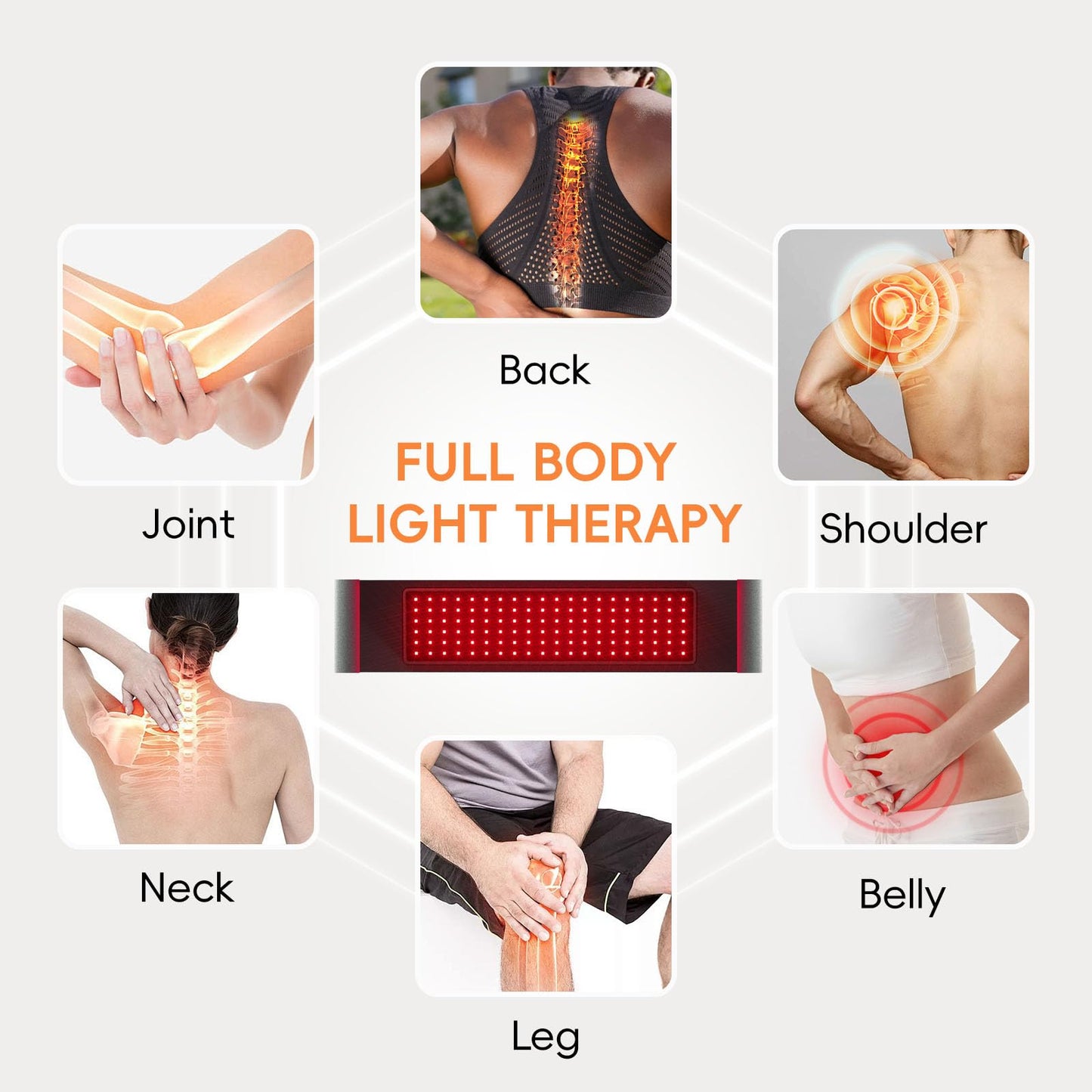 Red Light Therapy Infrared Belt: Pain Relief Body Pad 100 LEDs Red Light Therapy Belt ADVARAYSBuy Supplements Australia
