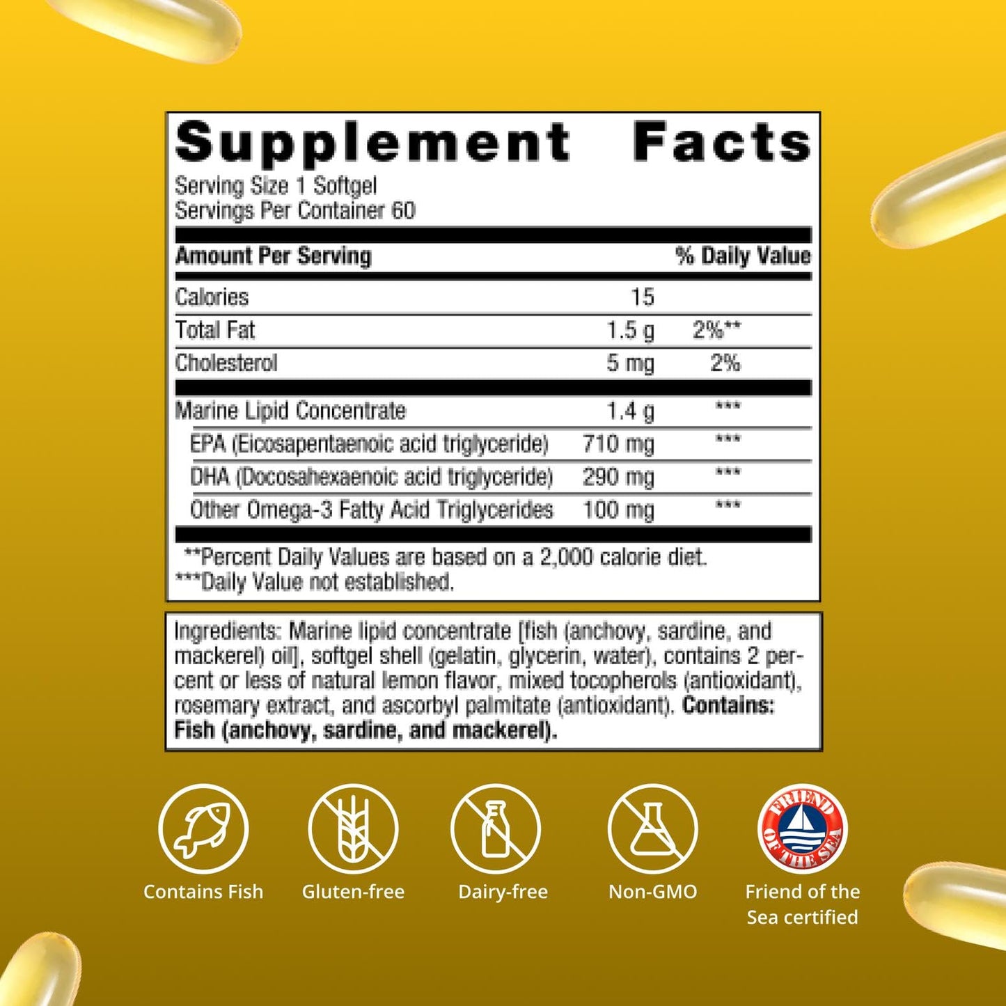 Metagenics OmegaGenics EPA-DHA 1000 mg - High Potency Omega-3 Fish Oil Supplement for Heart, Brain & Joint Health
