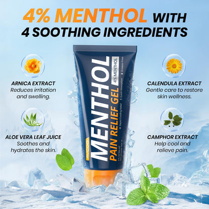 AVCOO 4% Menthol Pain Relief Gel, Cooling Sensation for Arthritis, Knees, Joint, Sore Muscle, Neck, Shoulder and Lower Back Pain Relief, Grease-Free Gel, 2 Packs (3 OZ Per Pack) AVCOOBuy Supplements Australia