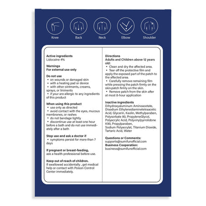 Sumifun 4% Lidocaine Patches Maximum Strength - 30 Count Pain Relief Patches for Back, Shoulder, Elbow, Knee, Muscle & Joint - Lower Back Pain Relief Products - Pain Patches Maximum Strength Lidocaine SumifunBuy Supplements Australia