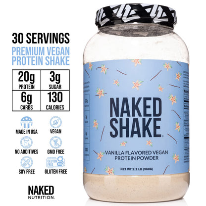 NAKED nutrition Naked Shake - Vanilla Protein Powder - Plant Based Protein Shake NAKEDBuy Supplements Australia