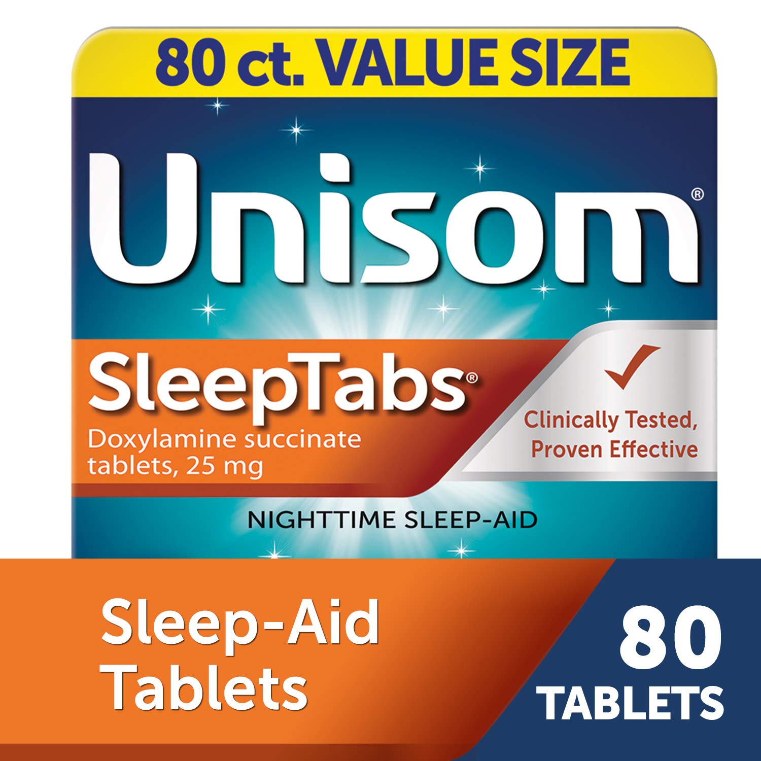 Unisom SleepTabs, Nighttime Sleep-aid, Doxylamine Succinate, 80 Tablets UnisomBuy Supplements Australia