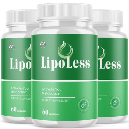 (3 Pack) LipoLess Capsules, Official Lipo Less Supplement Pills with All Natural Ingredients, Advanced Formula for Optimal Health Support with Premium Vitamins for Active Women & Men (180 Capsules) MJOBuy Supplements Australia