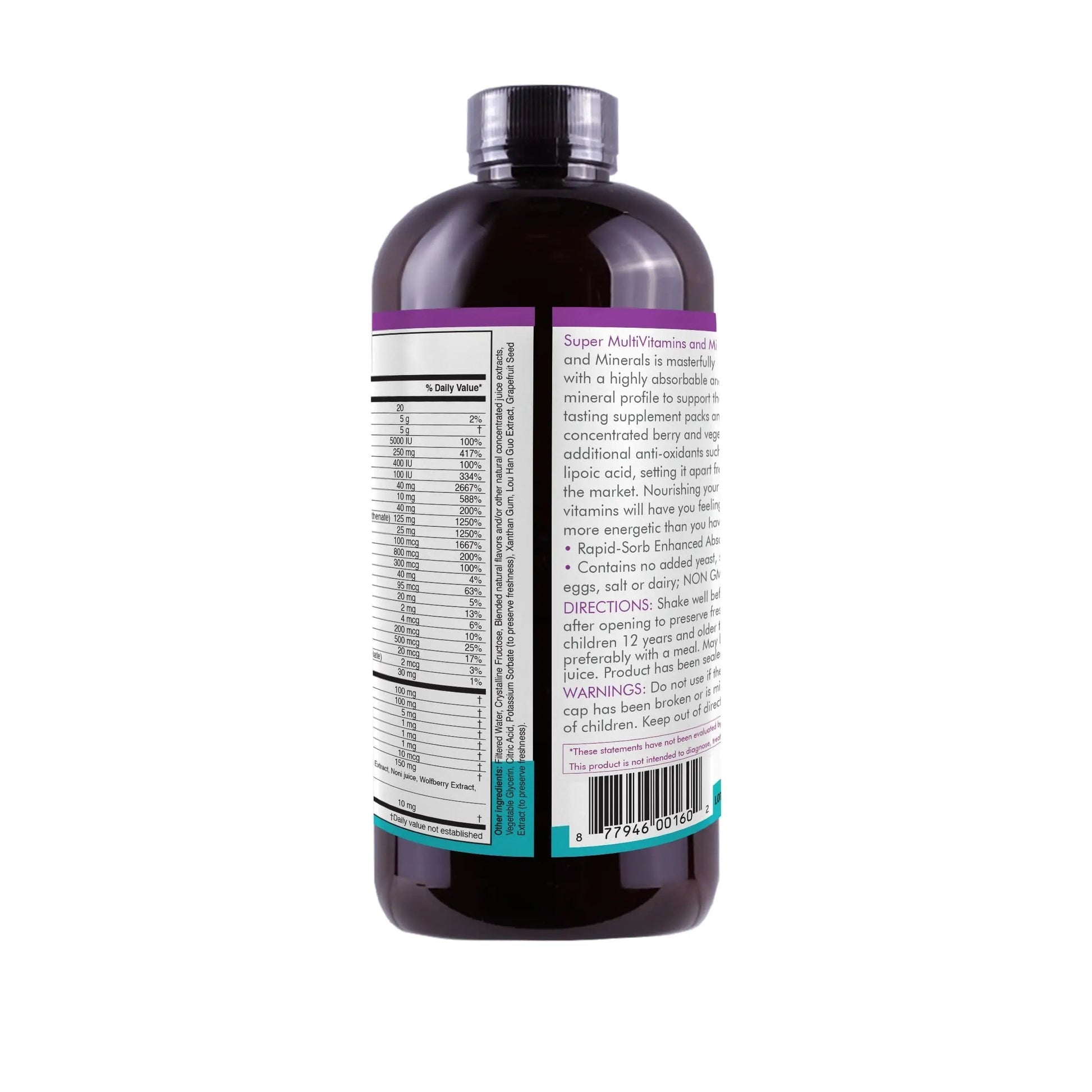 Liquid Super Multivitamin and Minerals - Premium Liquid Vitamins for Enhanced Absorption - Daily Liquid Multivitamin Supplement Life SolutionsBuy Supplements Australia