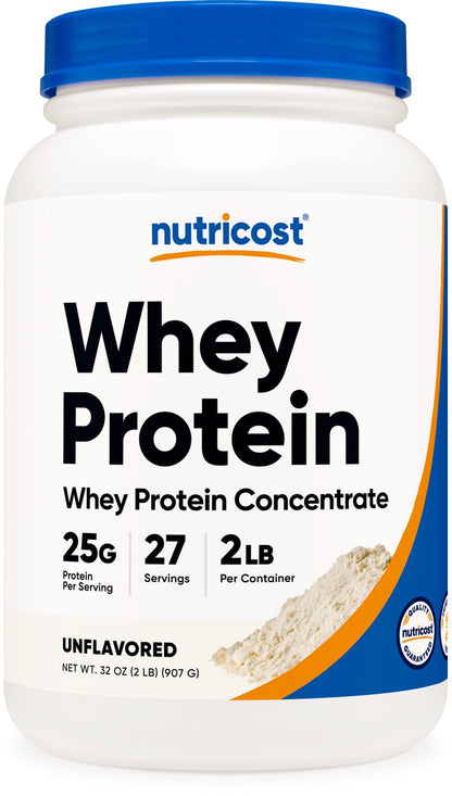 Nutricost Whey Protein Concentrate (Unflavored) 2LBS - Gluten Free & Non-GMO NutricostBuy Supplements Australia