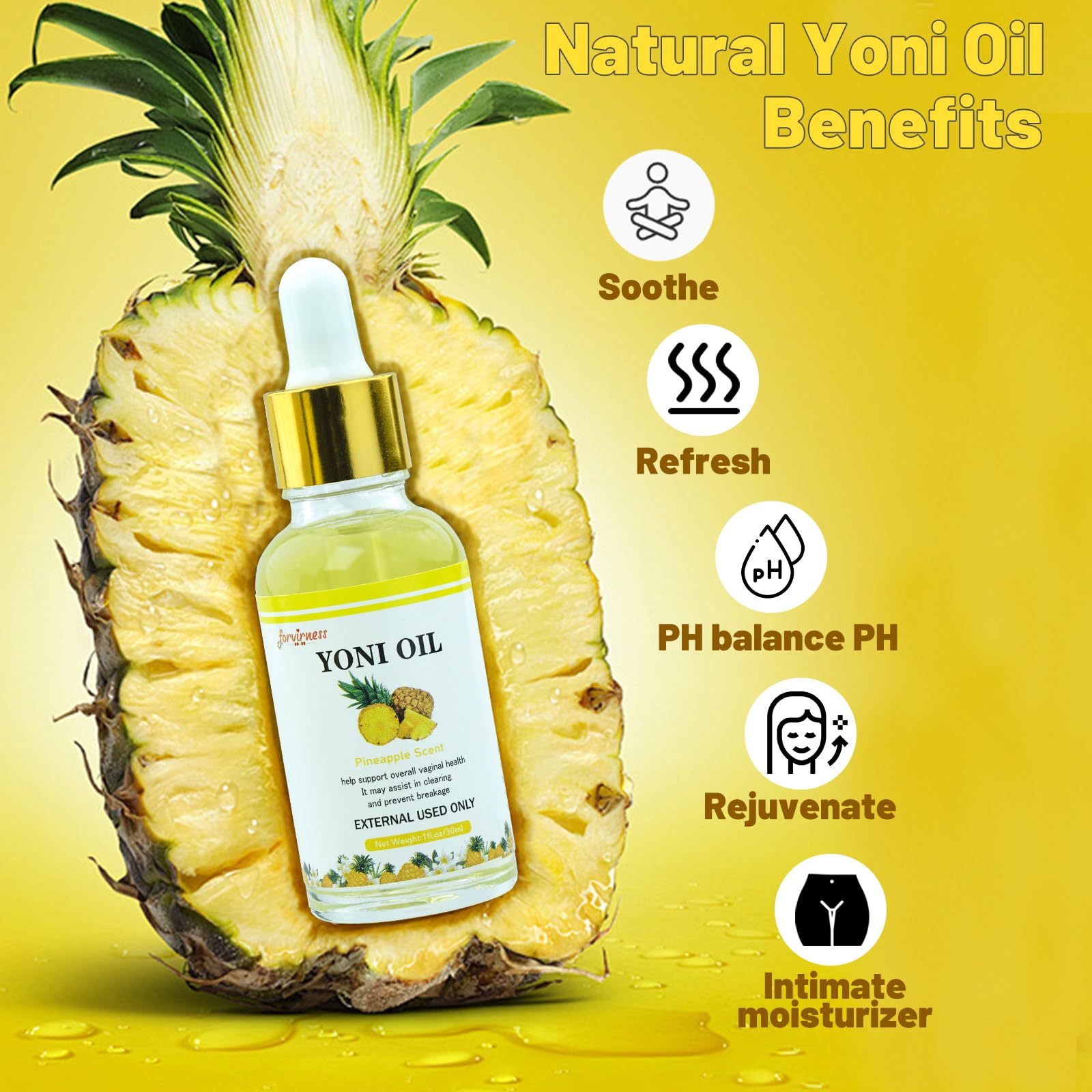 forvirness Natural Yoni Wash Yoni Oil Set, Cleanse - Remove Odor - ph Balance Feminine Wash forvirnessBuy Supplements Australia