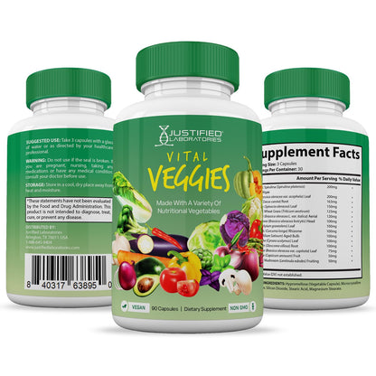 (6 Pack) Vital Fruits and Veggies Supplement Whole Food Red & Green Superfoods Justified LaboratoriesBuy Supplements Australia