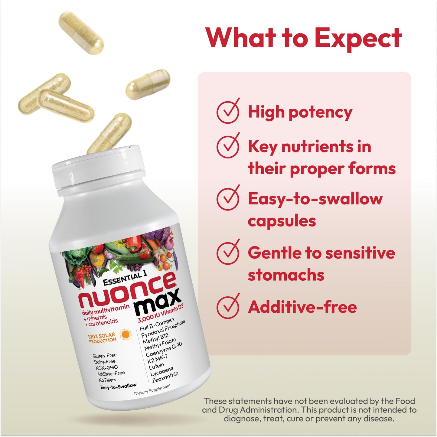 ANDREW LESSMAN Essential-1 nuonce max Multivitamin 3000 IU Vitamin D3 360 Small Capsules. 100 mcg Methyl B12 ANDREW LESSMANBuy Supplements Australia