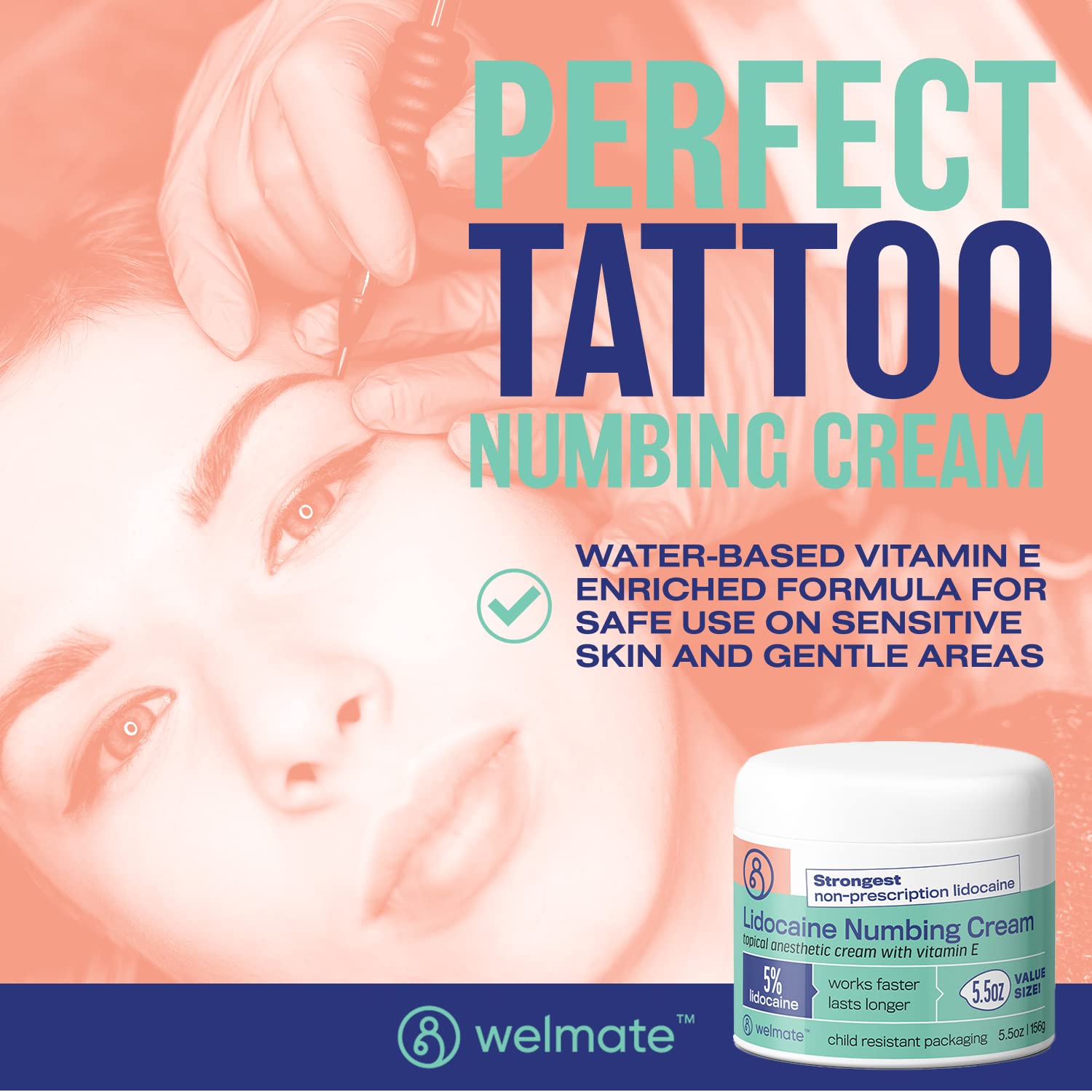 WELMATE | 5% Lidocaine | Numbing Cream Maximum Strength | Topical Anesthetic WELMATEBuy Supplements Australia