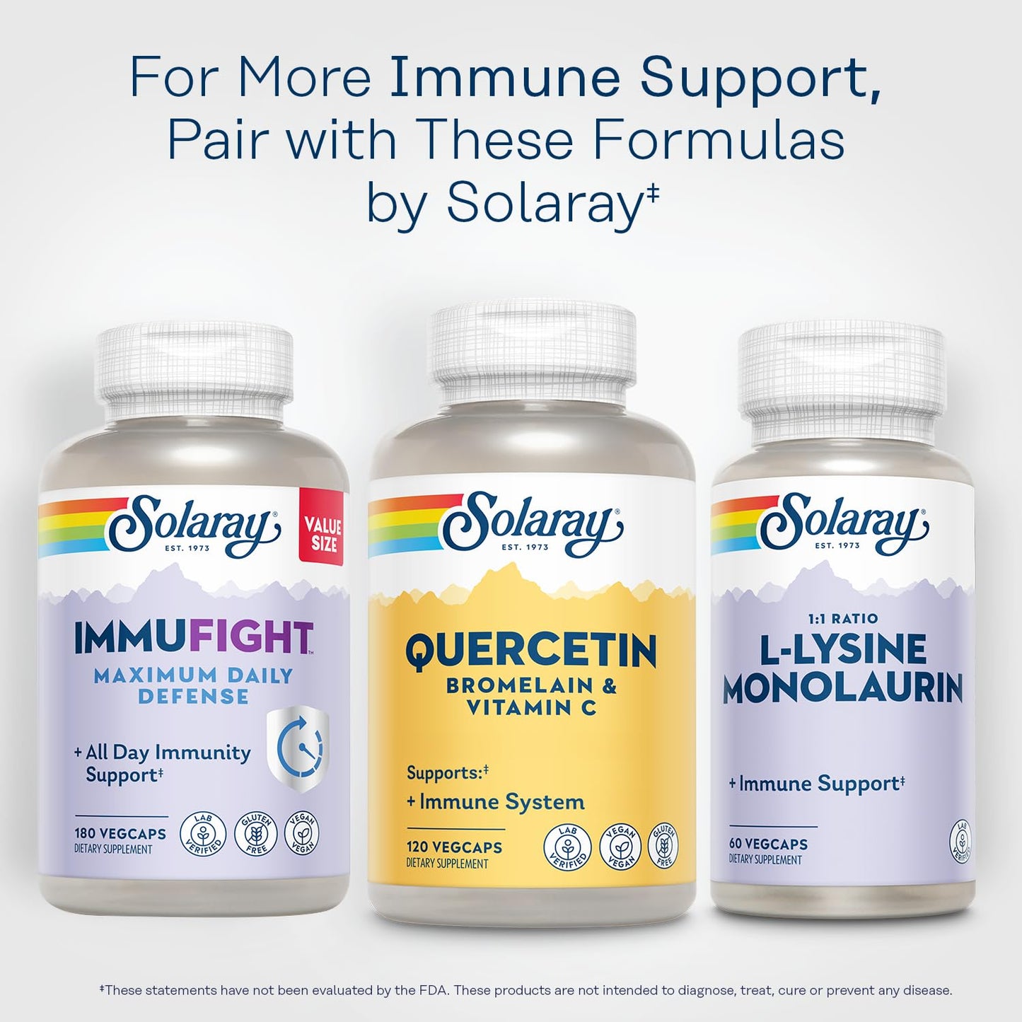 SOLARAY QBC Plex | Quercetin & Bromelain Plus Vitamin C | Year Round Immune Function & Respiratory Health Support | Non-GMO & Vegan | 120 VegCaps SOLARAYBuy Supplements Australia