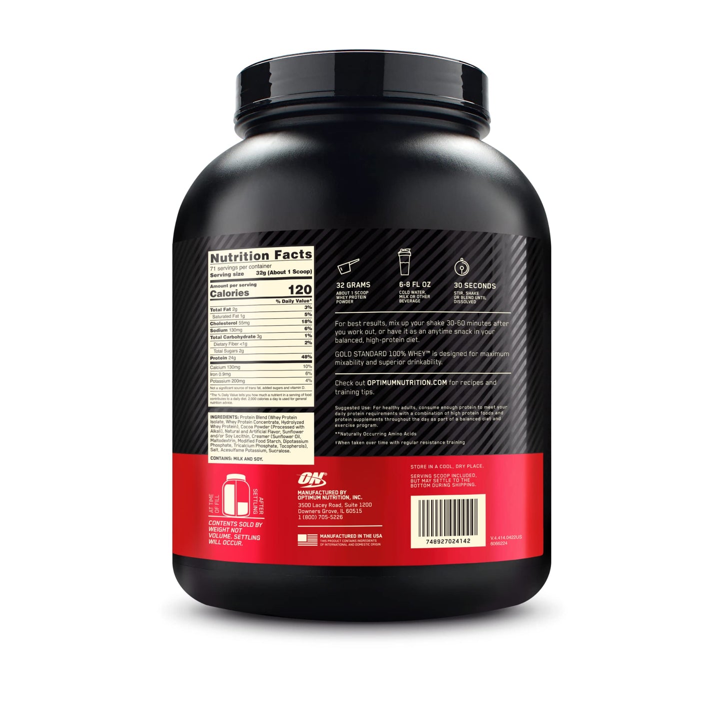 Optimum Nutrition Gold Standard 100% Whey Protein Powder, Extreme Milk Chocolate Optimum NutritionBuy Supplements Australia