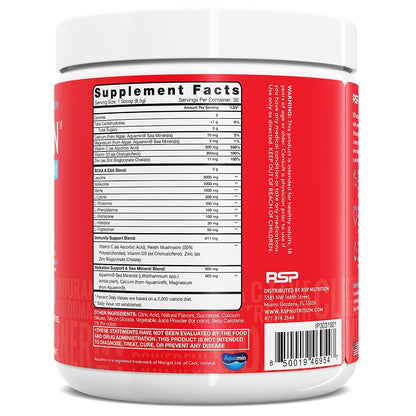 RSP NUTRITION AminoLean Pre Workout Energy (BlackBerry Pomegranate 30 Servings) with AminoLean Recovery Post Workout Boost (Tropical Island Punch 30 Servings)